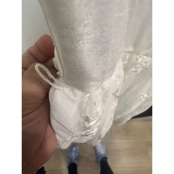 Girls Ivory Sleeveless Floral Lace Dress By Lavender Size 6 Polyester Blend - Picture 7 of 7